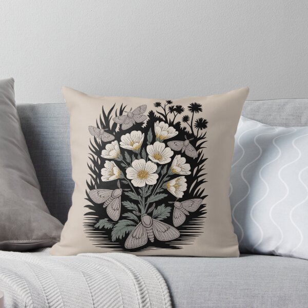 Item preview, Wild Honey Moths & Wildflowers Botanical Art designed and sold by NuvoraNest.