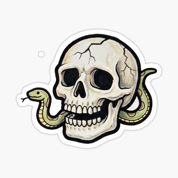 Item preview, Skull snake designed and sold by Trivia Titanz Music.