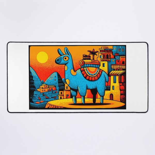 Item preview, Colorful Llama in Vibrant Urban Landscape Art designed and sold by Artessie.