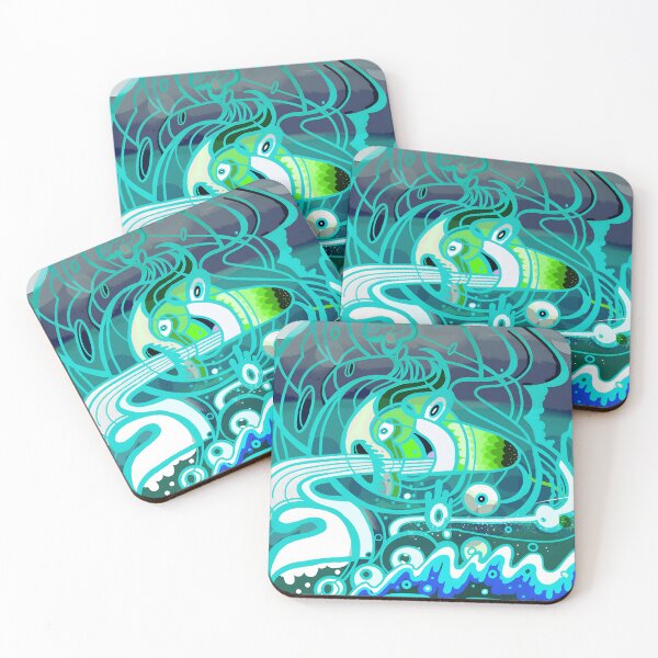 Item preview, Abstract Aquatic Fish Composition designed and sold by J-Mindful.