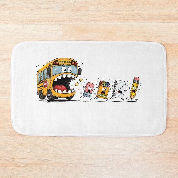 Item preview, Funny Back To School Bus Chasing School Supplies designed and sold by Merchrise.