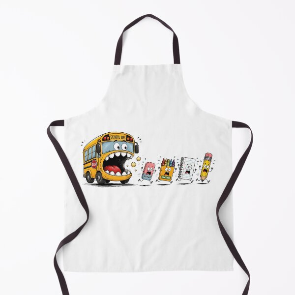 Item preview, Funny Back To School Bus Chasing School Supplies designed and sold by Merchrise.