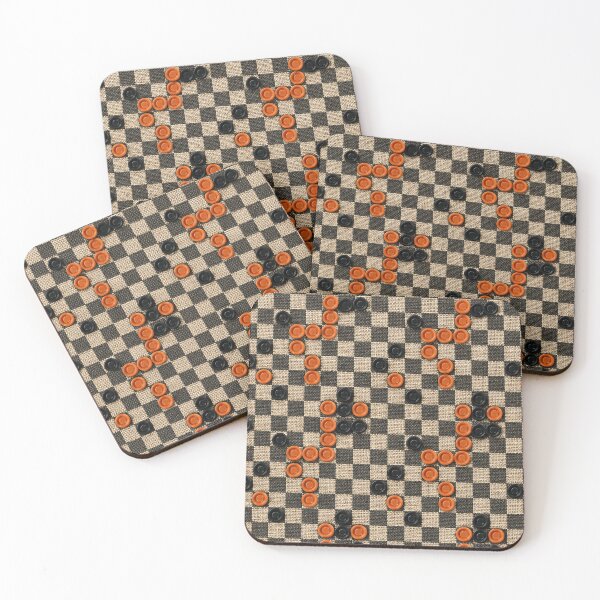 Item preview, Checkerboard and Game Pieces Mixed Media Art designed and sold by THE SPLATTERED HAUS BY SAGE BANKS.