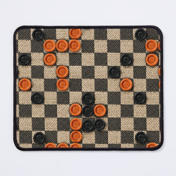 Item preview, Checkerboard and Game Pieces Mixed Media Art designed and sold by THE SPLATTERED HAUS BY SAGE BANKS.