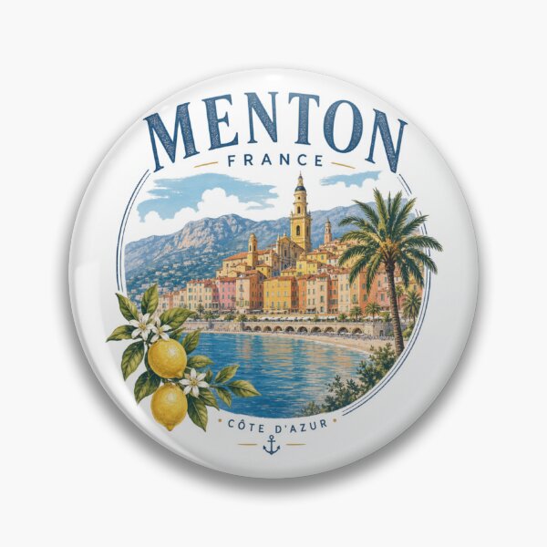 Item preview, Menton France – Côte d'Azur Vintage Travel Graphic designed and sold by CraigDesignWork.