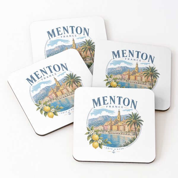Item preview, Menton France – Côte d'Azur Vintage Travel Graphic designed and sold by CraigDesignWork.