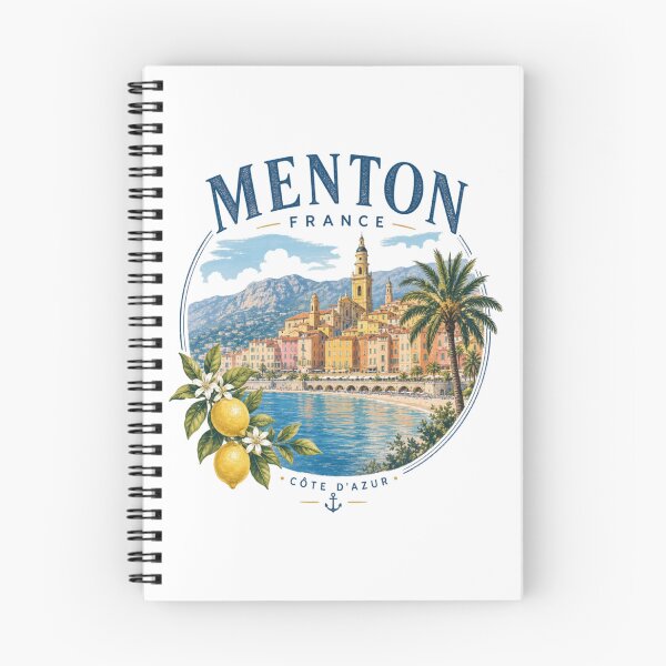 Item preview, Menton France – Côte d'Azur Vintage Travel Graphic designed and sold by CraigDesignWork.