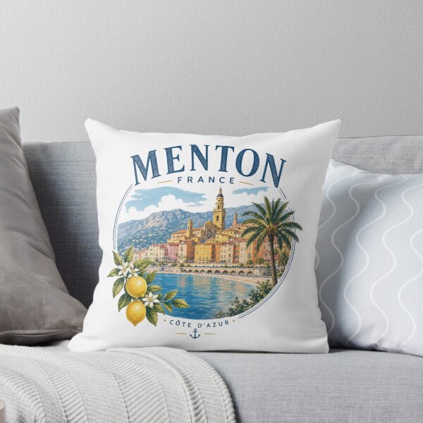 Item preview, Menton France – Côte d'Azur Vintage Travel Graphic designed and sold by CraigDesignWork.