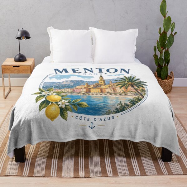 Item preview, Menton France – Côte d'Azur Vintage Travel Graphic designed and sold by CraigDesignWork.
