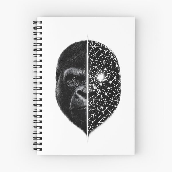 Item preview, Geometric Gorilla Split Face Wildlife Art designed and sold by CreativeMindsetLab.