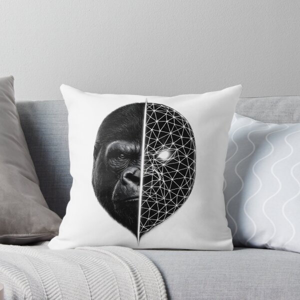 Item preview, Geometric Gorilla Split Face Wildlife Art designed and sold by CreativeMindsetLab.