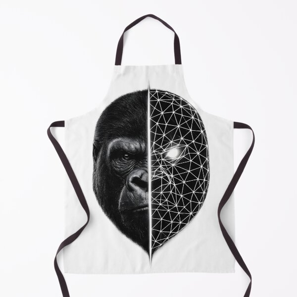 Item preview, Geometric Gorilla Split Face Wildlife Art designed and sold by CreativeMindsetLab.