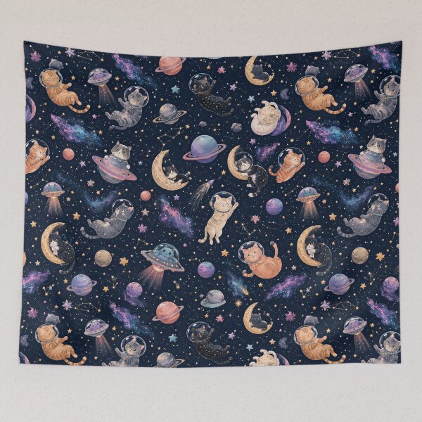 Item preview, Whimsical Cosmic Cats designed and sold by Side Quest Co..