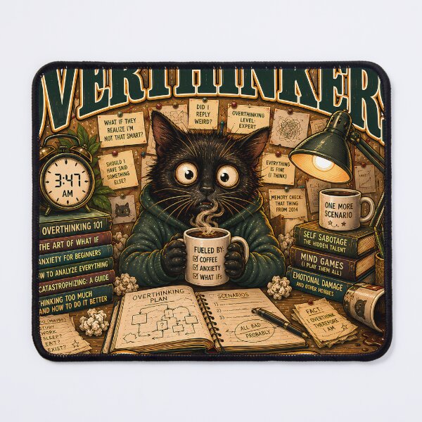 Item preview, Professional Overthinkers Club Chat Noir Cafe designed and sold by NiceSeller91.