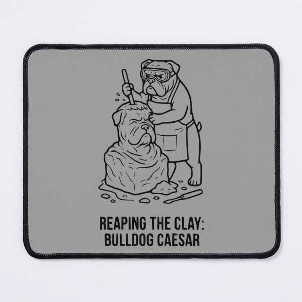 Item preview, Reaping The Clay Bulldog Caesar Sculptor Dog Artist Fine Art designed and sold by The Bold Line Studio.
