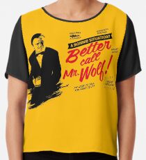 Better Call Mr. Wolf Chiffon Top