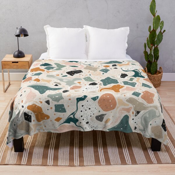 Item preview, Liquid Terrazzo Marble in Retro Tones designed and sold by Side Quest Co..