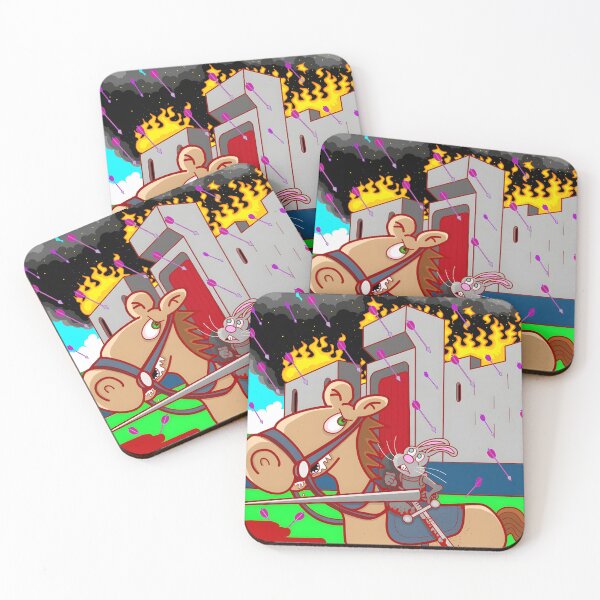 Item preview, Determined Rabbit Knight Beside Burning Castle designed and sold by Baby-Care.