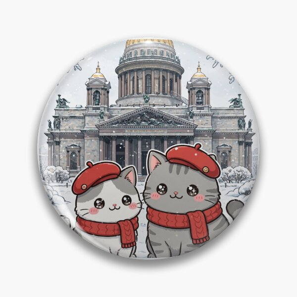 Item preview, Kawaii Cats Saint Isaac's Cathedral Saint Petersburg - Freda and Junior Russia designed and sold by MAISON SYLVIE.