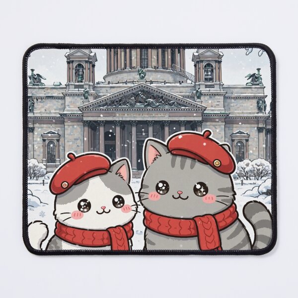 Item preview, Kawaii Cats Saint Isaac's Cathedral Saint Petersburg - Freda and Junior Russia designed and sold by MAISON SYLVIE.
