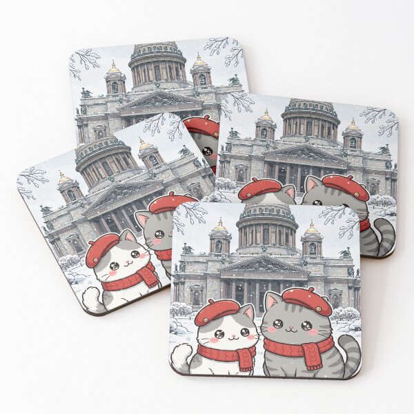 Item preview, Kawaii Cats Saint Isaac's Cathedral Saint Petersburg - Freda and Junior Russia designed and sold by MAISON SYLVIE.