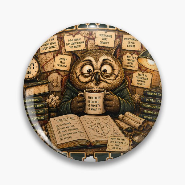 Item preview, Professional Overthinkers Club Chouette Cafe designed and sold by NiceSeller91.