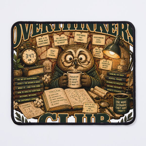 Item preview, Professional Overthinkers Club Chouette Cafe designed and sold by NiceSeller91.