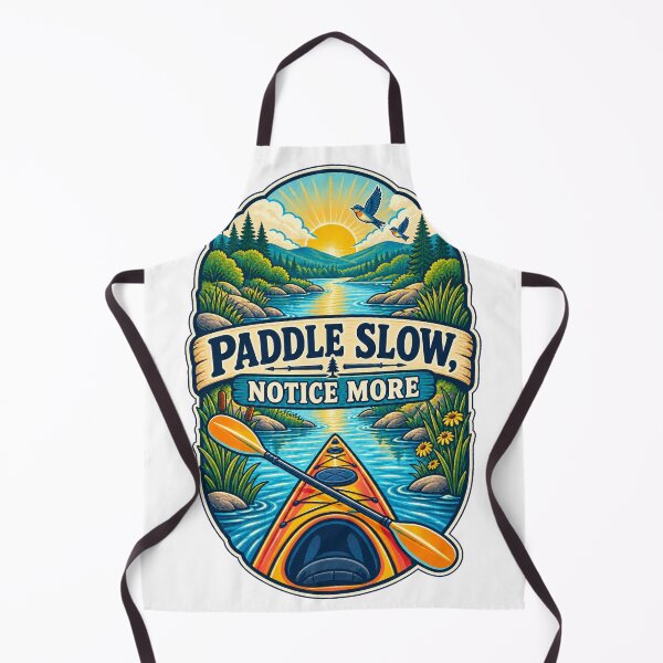 Item preview, Paddle Slow Notice More Kayaking Adventure Art designed and sold by CheerfulNest.