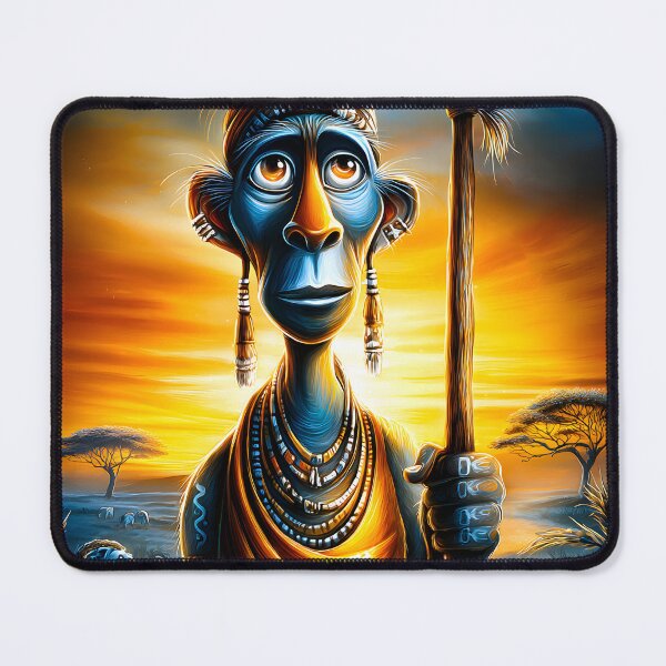 Item preview, Vibrant Cultural Portrait with a Sunset Background designed and sold by Artessie.