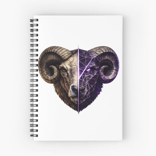Item preview, Geometric Ram Split Face Wildlife Artwork designed and sold by CreativeMindsetLab.