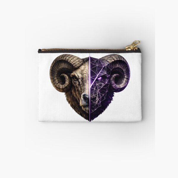 Item preview, Geometric Ram Split Face Wildlife Artwork designed and sold by CreativeMindsetLab.