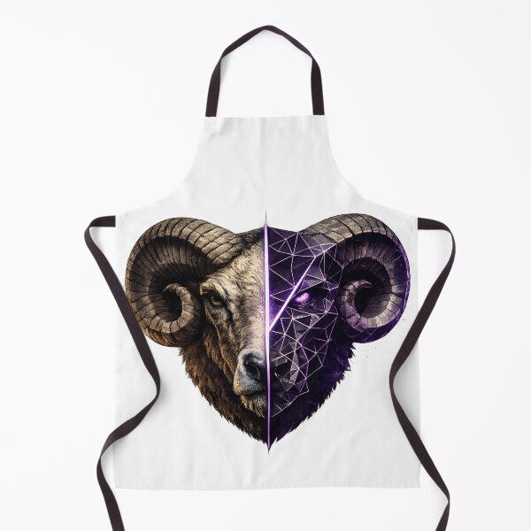 Item preview, Geometric Ram Split Face Wildlife Artwork designed and sold by CreativeMindsetLab.