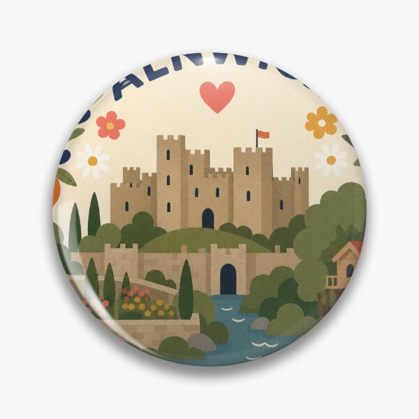 Item preview, Alnwick England Travel Souvenir Modern Folk Art designed and sold by VisualArtsOasis.
