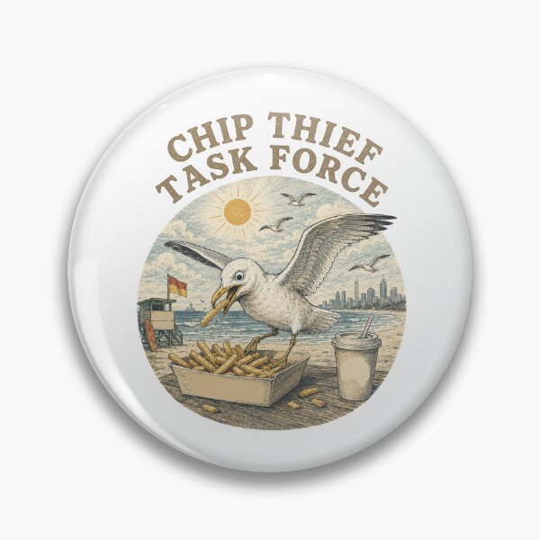 Item preview, Chip Thief Task Force Funny Seagull Aussie Meme designed and sold by Yellowriversss.