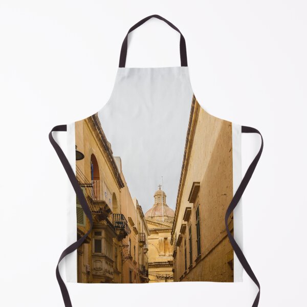 Item preview, Historic Narrow Street Framed By Warm Mediterranean Architecture With A Prominent Stone Dome Above designed and sold by Nmallia.