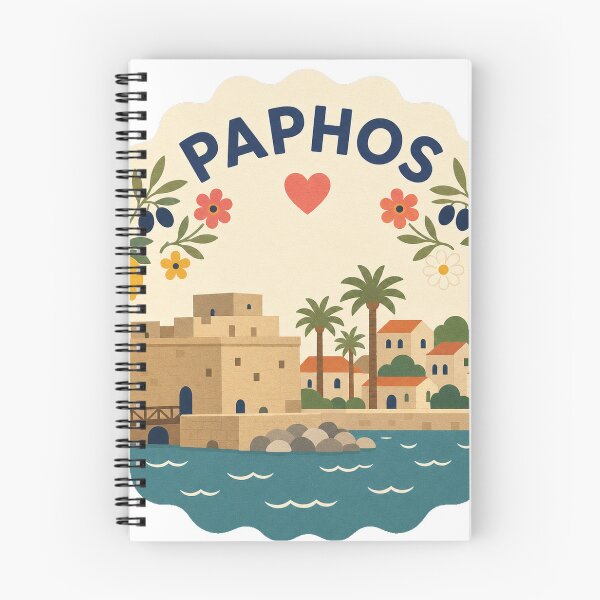 Item preview, Paphos Cyprus Travel Souvenir Modern Folk Art designed and sold by VisualArtsOasis.