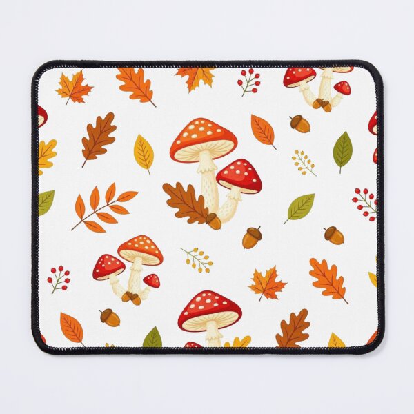 Item preview, Autumn Mushroom & Leaves Seamless Pattern designed and sold by Dabis26.