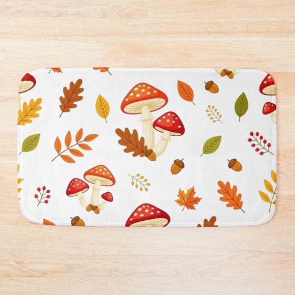 Item preview, Autumn Mushroom & Leaves Seamless Pattern designed and sold by Dabis26.