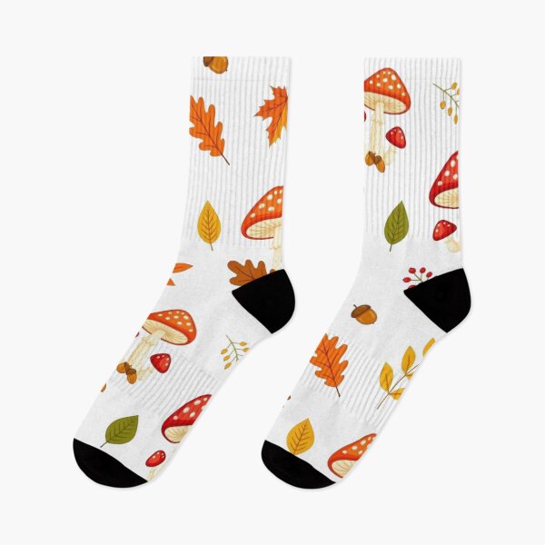 Item preview, Autumn Mushroom & Leaves Seamless Pattern designed and sold by Dabis26.