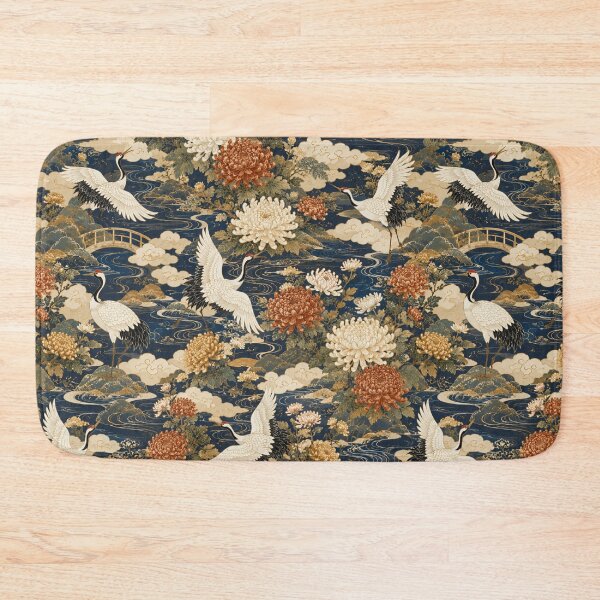 Item preview, Japanese Crane and Chrysanthemum Garden designed and sold by Side Quest Co..
