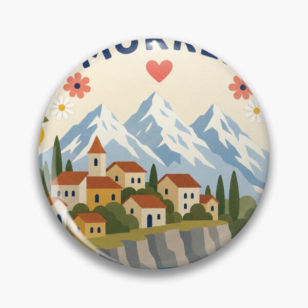 Item preview, Murren Switzerland Travel Souvenir Modern Folk Art designed and sold by VisualArtsOasis.