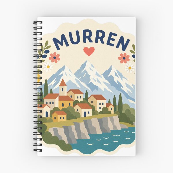 Item preview, Murren Switzerland Travel Souvenir Modern Folk Art designed and sold by VisualArtsOasis.