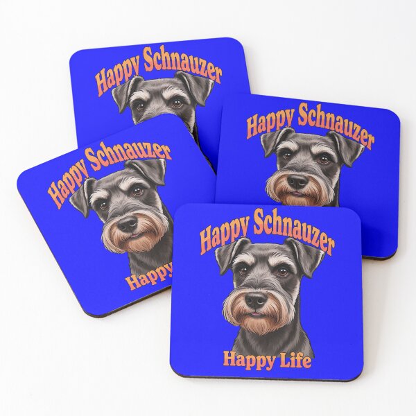 Item preview, Schnauzer Dog Owner Happy Schnauzer, Happy Life Dog Pet Owner Cute Art Design designed and sold by fantasticdesign.