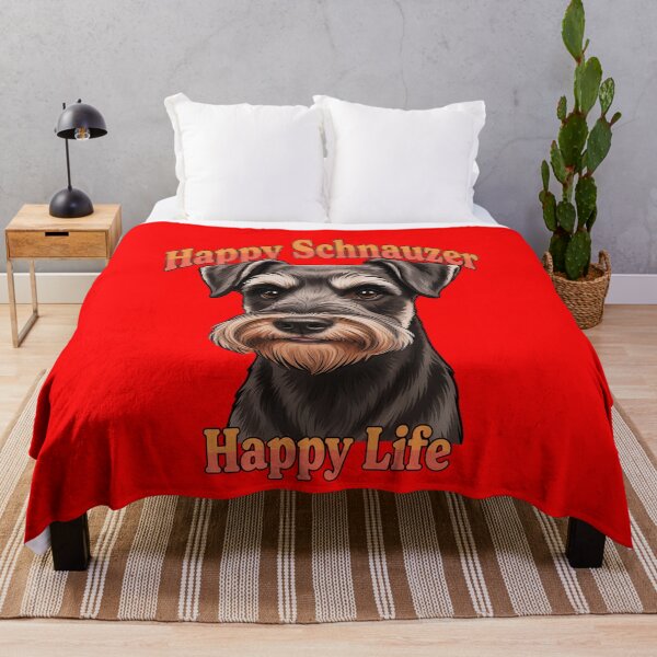 Item preview, Schnauzer Dog Owner Happy Schnauzer, Happy Life Dog Pet Owner Cute Art Design designed and sold by fantasticdesign.
