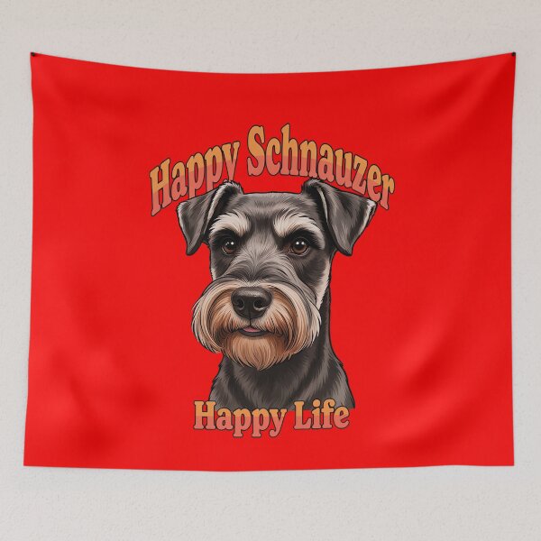 Item preview, Schnauzer Dog Owner Happy Schnauzer, Happy Life Dog Pet Owner Cute Art Design designed and sold by fantasticdesign.