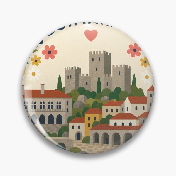 Item preview, Guimaraes Portugal Travel Souvenir Modern Folk Art designed and sold by VisualArtsOasis.