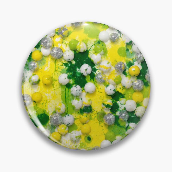 Item preview, Green and Yellow Sphere Mixed Media Mosaic Art designed and sold by THE SPLATTERED HAUS BY SAGE BANKS.