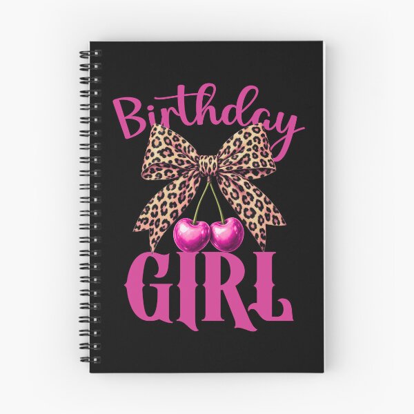 Item preview, Birthday Girl Pink Leopard Bow Pink Cherries Coquette Aesthetic designed and sold by Trendvia .