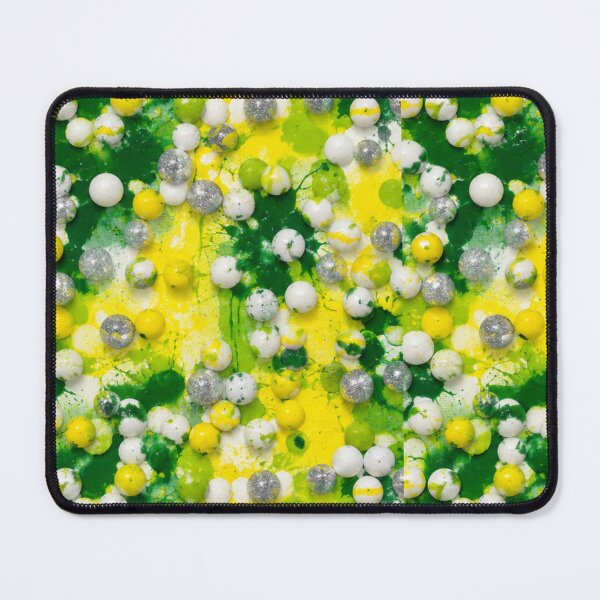 Item preview, Green and Yellow Sphere Mixed Media Mosaic Art designed and sold by THE SPLATTERED HAUS BY SAGE BANKS.