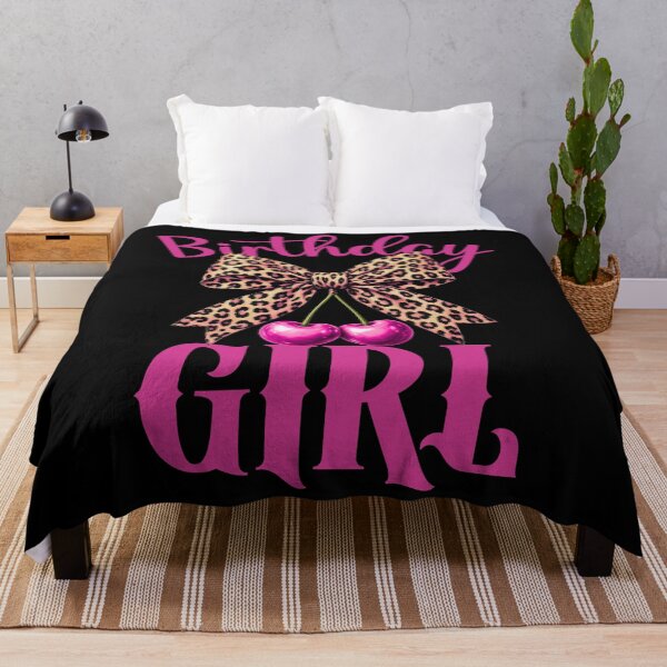 Item preview, Birthday Girl Pink Leopard Bow Pink Cherries Coquette Aesthetic designed and sold by Trendvia .